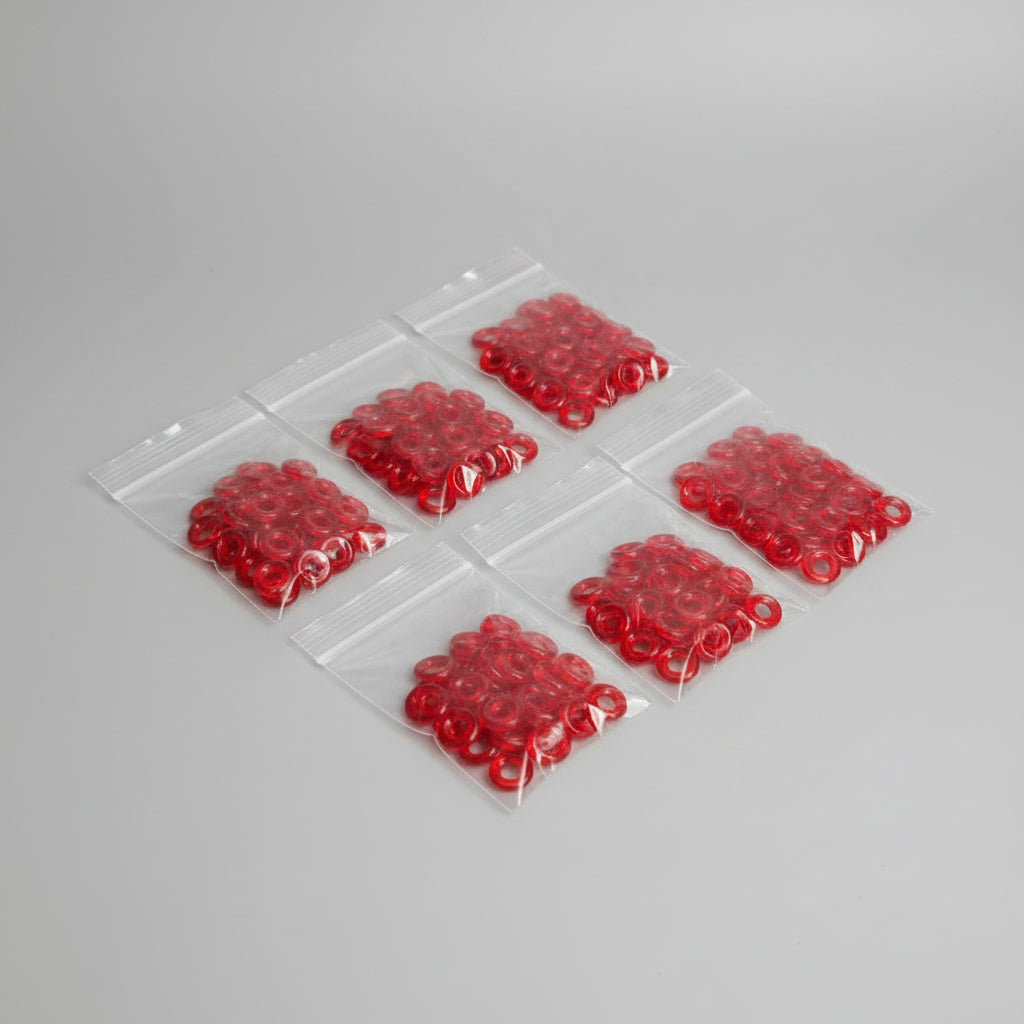 Czech Glass Donut Embellishments -  30 Pieces per Bag.