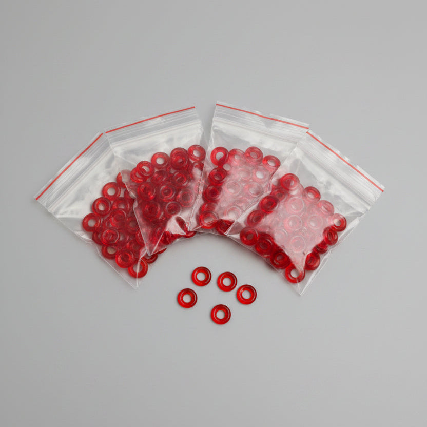 Czech Glass Donut Embellishments -  30 Pieces per Bag.
