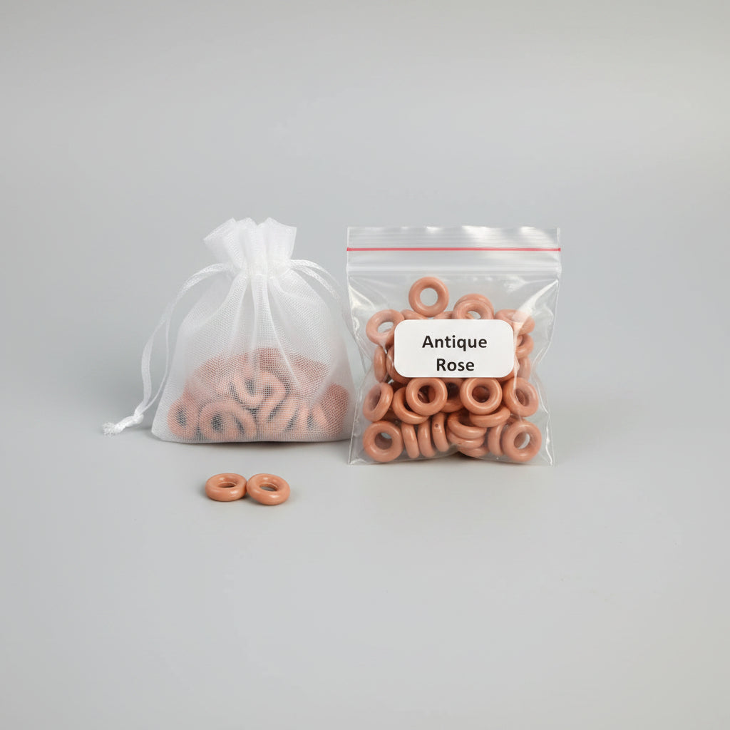 Czech Glass Donut Embellishments -  30 Pieces per Bag.