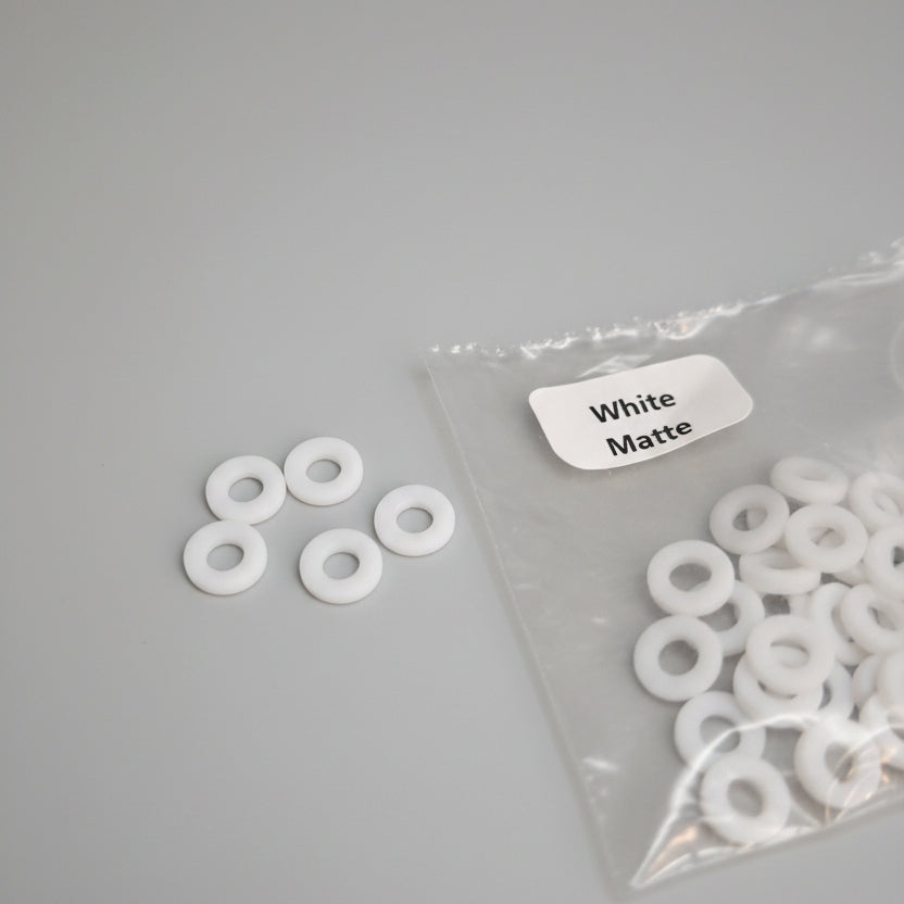 Czech Glass Donut Embellishments -  30 Pieces per Bag.