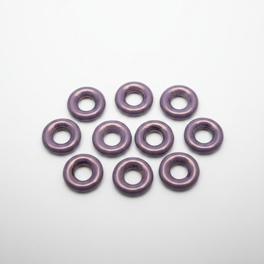 Czech Glass Donut Embellishments -  30 Pieces per Bag.