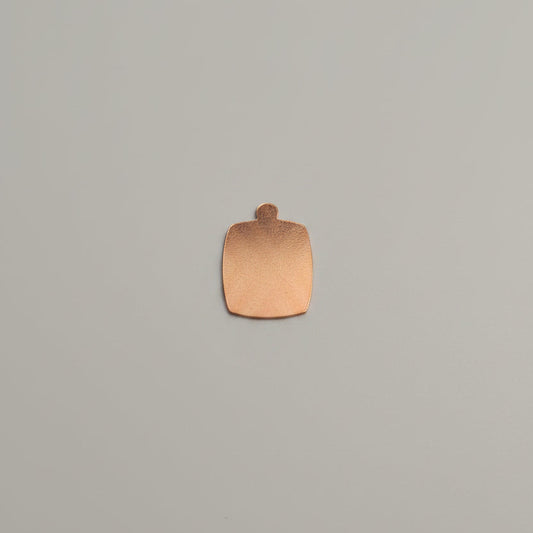 EV037 Copper Blank  - Rounded Square With Tag