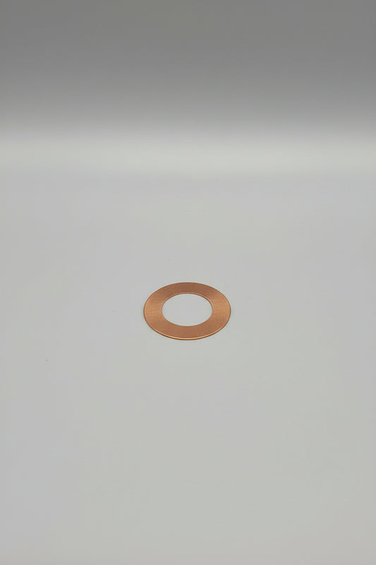 EV176 Carré en cuivre vierge - Coins arrondis 2,54 cm