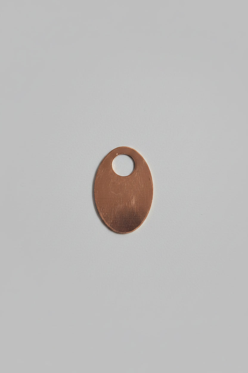 EV174 Copper Blank Oval - Oval Tag