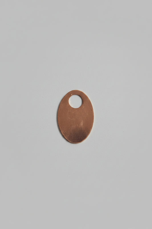 EV174 Copper Blank Oval - Oval Tag