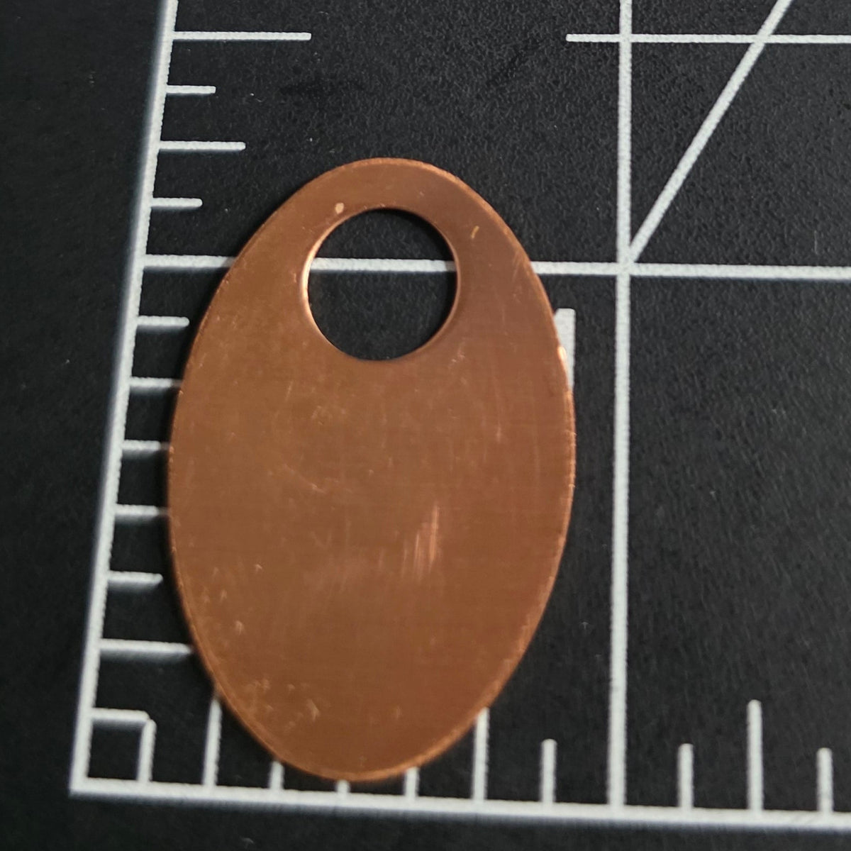 EV174 Copper Blank Oval - Oval Tag