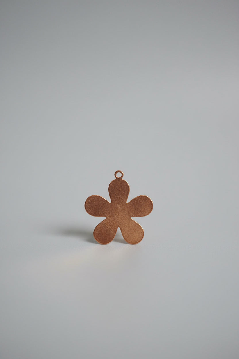 EV179 Copper Blank Nature - Flower with Loop