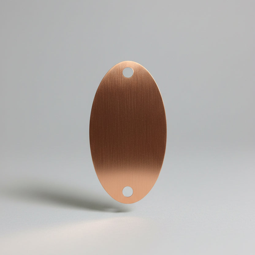 EV093 Cuivre vierge - Rectangle fin avec trou