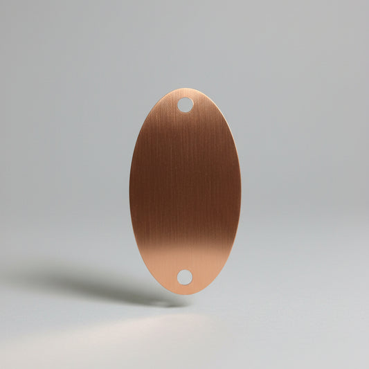 EV093 Cuivre vierge - Rectangle fin avec trou