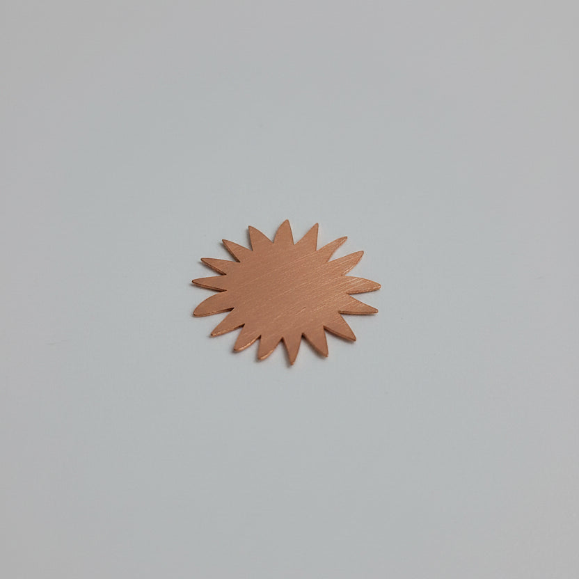 EV049 Ovale en cuivre vierge - Plat 2,5 cm x 3,8 cm