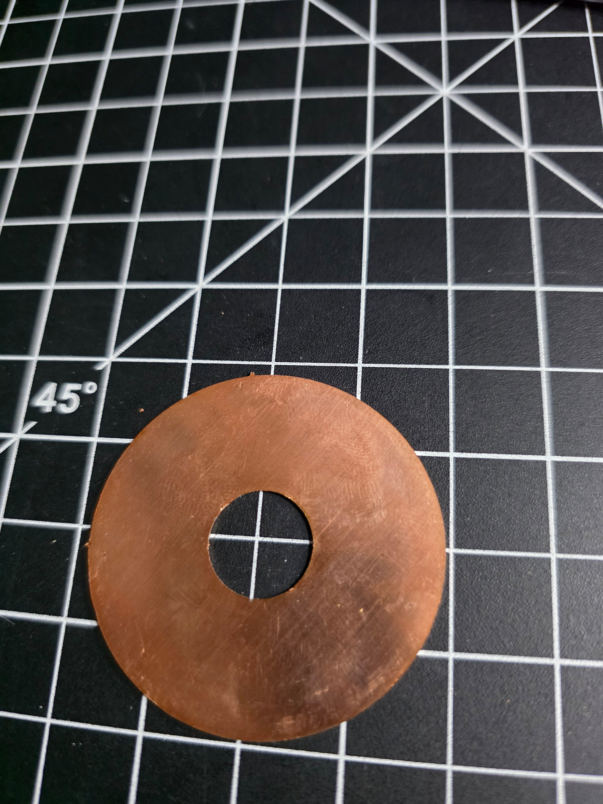 EV003 Copper Blank - Large Donut - "Defect Discount"