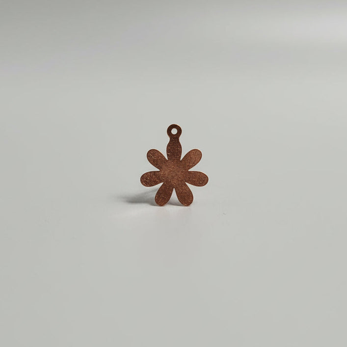 EV002 Copper Blank Nature - Tiny Flower with Hoop.
