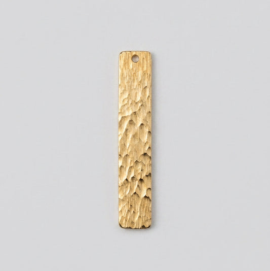 EVB103 Brass Blank for Powder Coat or Embellishment -  Textured Thin Rectangle With Hole