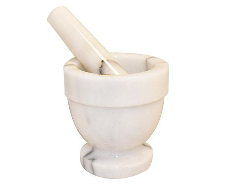 Mortar and Pestle, Fine-Quality Porcelain, 4 Inch, White