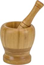 Mortar and Pestle, Wood High Edge, 3.5 Inch
