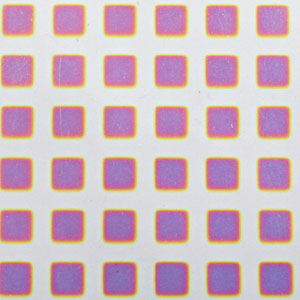 Dicro Slide (TM)  - Square Pattern in Cool Colours
