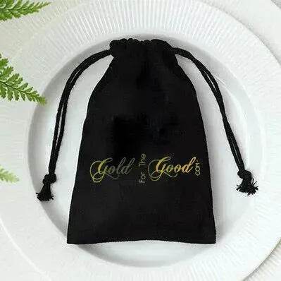 Pochette à bijoux en flanelle avec cordon de serrage Sac cadeau Pochette de rangement à cordon