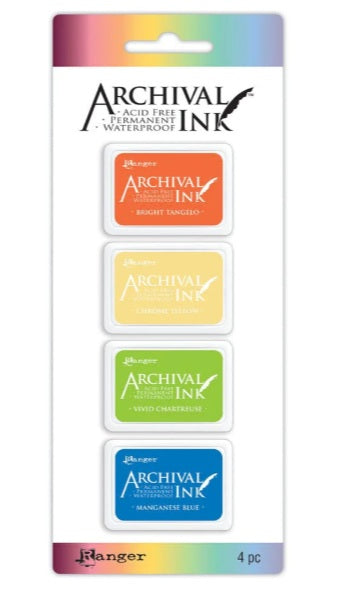 Archival Ink for Stamping on Enamel - Set of 4