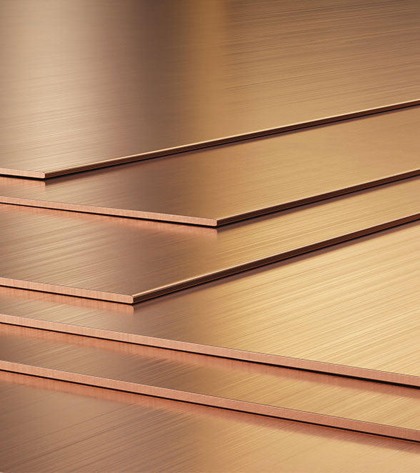 EV005 Copper Blank Rectangle  - Curved Corners