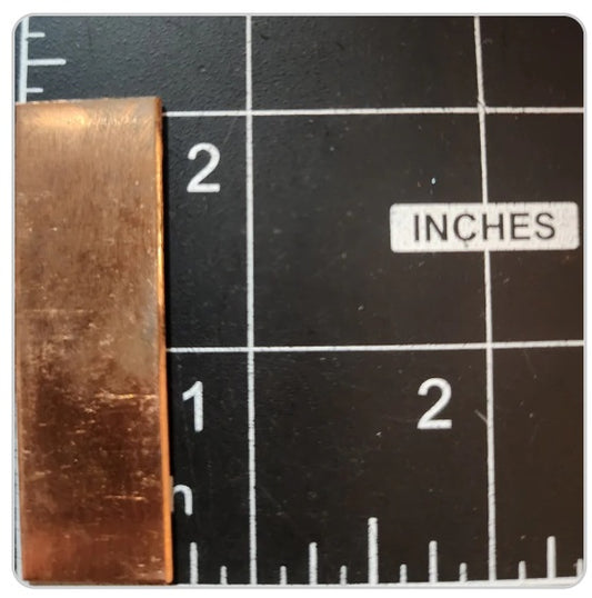 EV128 Copper Blank Rectangle- 5/8 x 2"