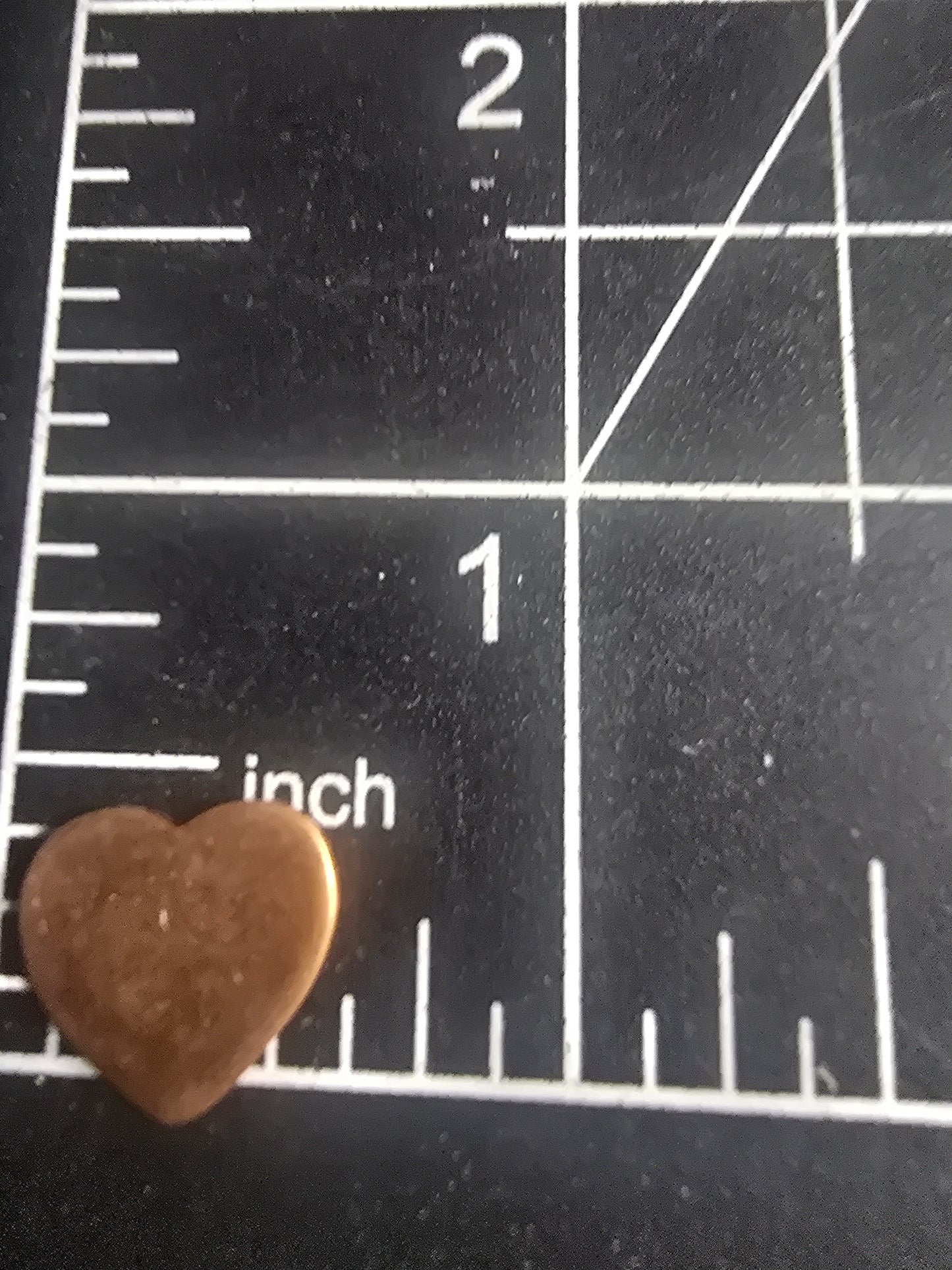 EV162 Copper Blank Heart - tiny heart