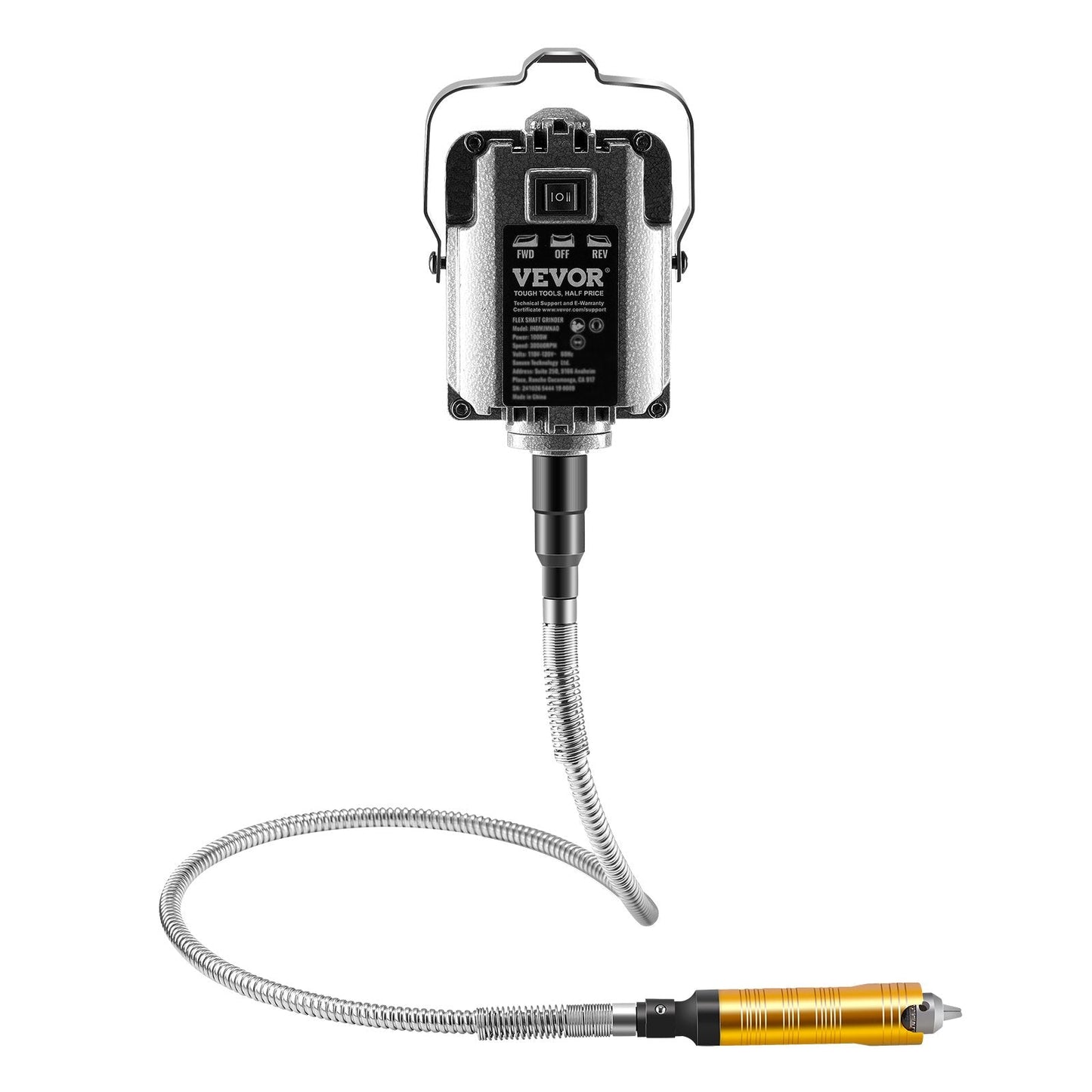 Ponceuse à arbre flexible VEVOR 1000 W 30 000 tr/min avec pédale et 31 accessoires