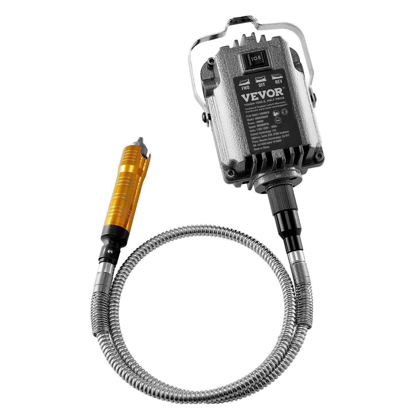 Ponceuse à arbre flexible VEVOR 1000 W 30 000 tr/min avec pédale et 31 accessoires